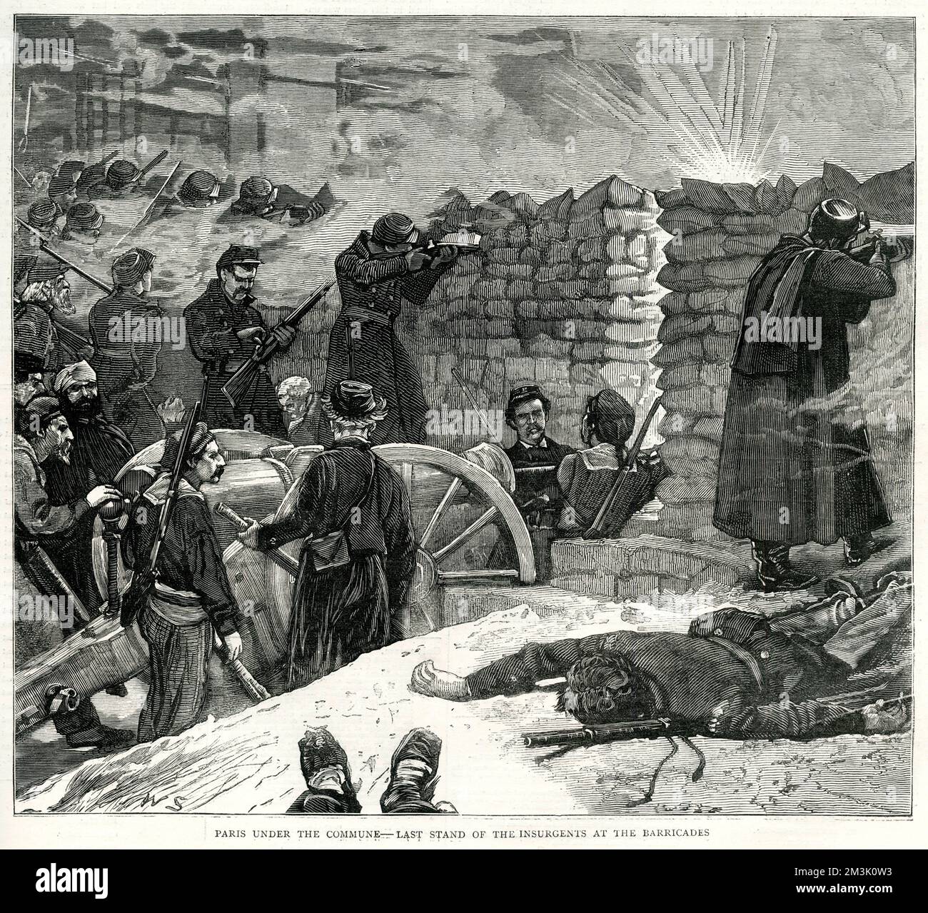 Der letzte Stand der Kommunarden, Paris Commune 1871 Stockfoto