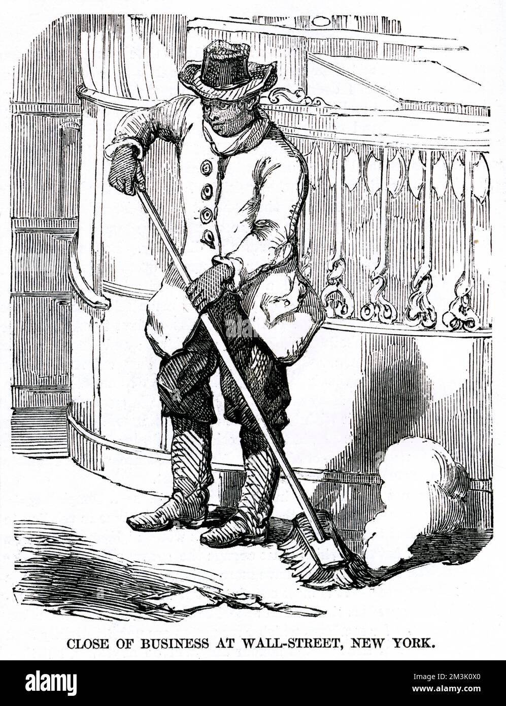 Geschäftsschluss an der Wall Street, New York 1856 Stockfoto