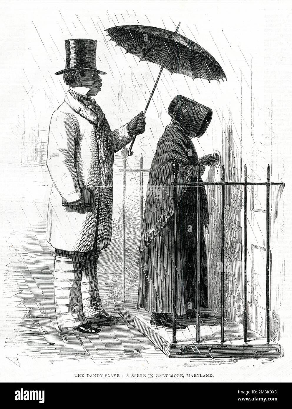 Ein 'Dandy' Sklave in Baltimore, Maryland 1861 Stockfoto