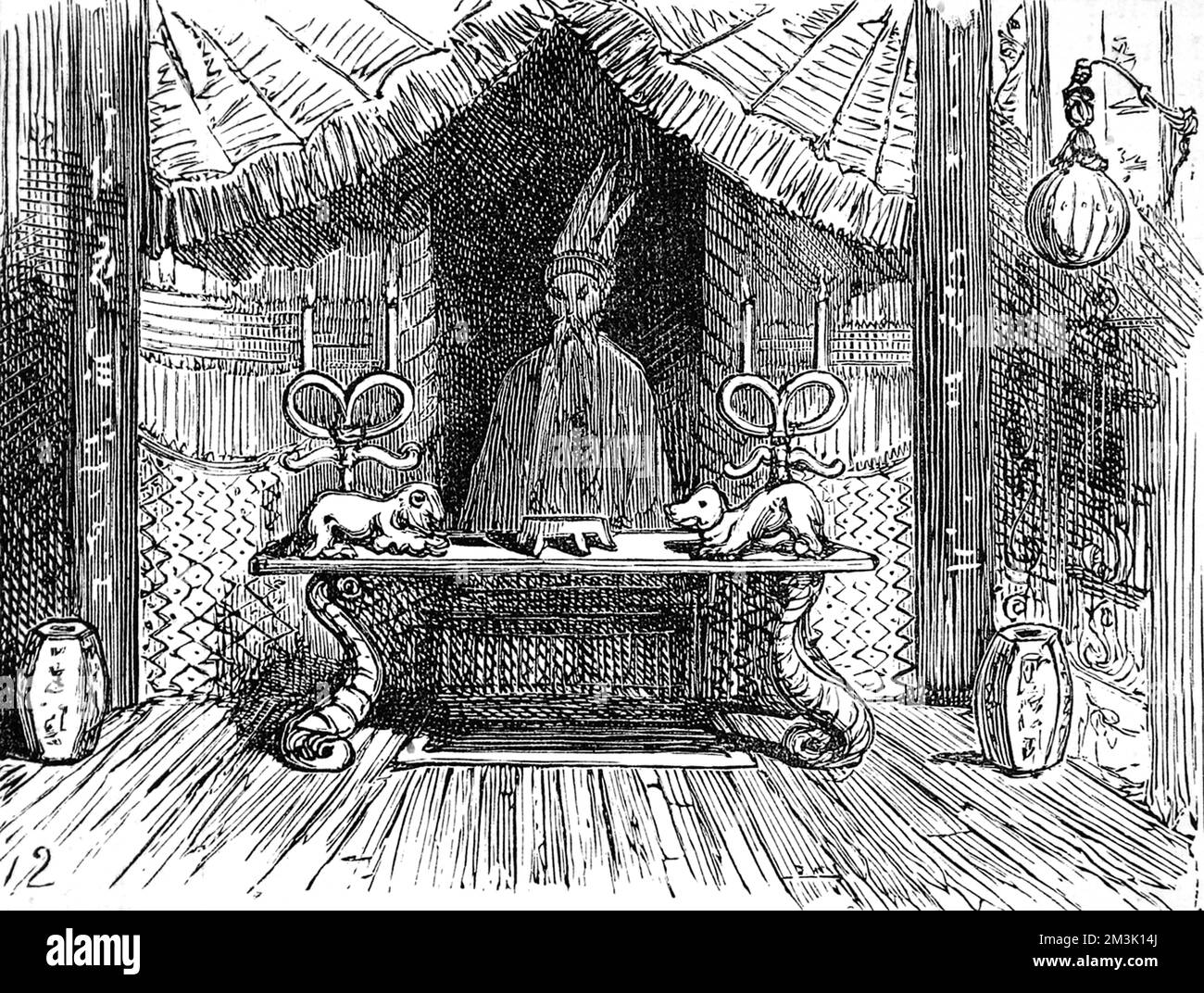Amerika. Die Chinesen in San Francisco. Ein Joss-House oder Chin Stockfoto