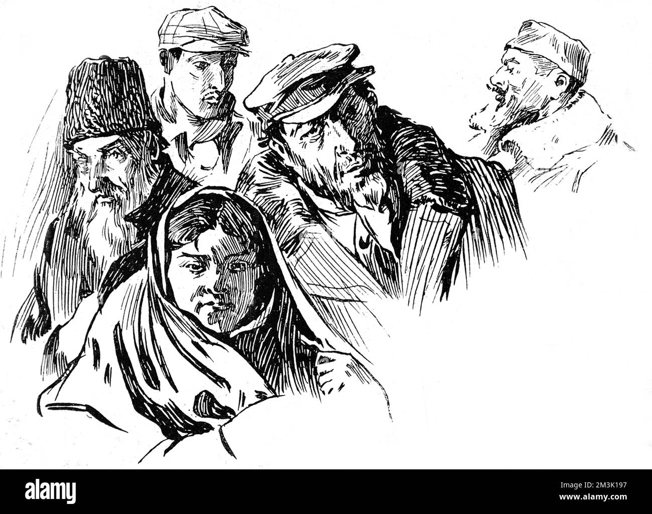 Einwanderer im East End von London 1904 Stockfoto