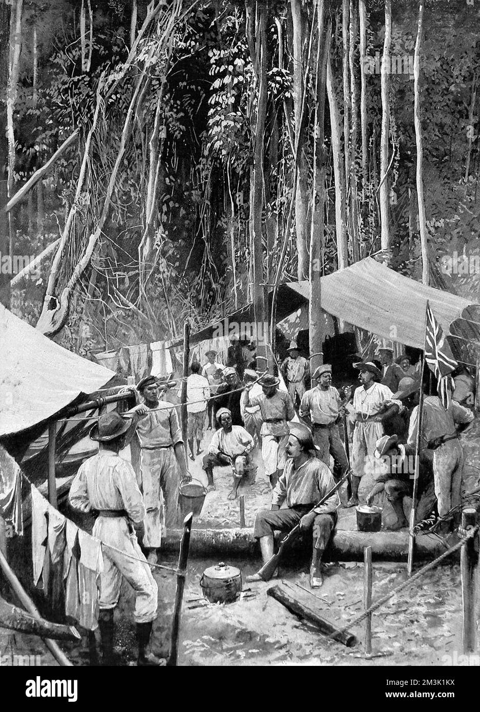 Das strittige Land in Britisch-Guayana. Eine Gold Prospecting Par Stockfoto