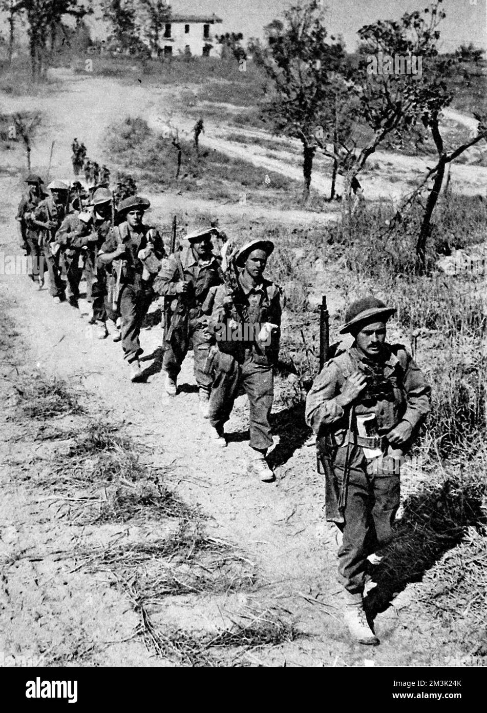 Kanadische Truppen der Achten Armee, Italien; zweiter Weltkrieg, Stockfoto