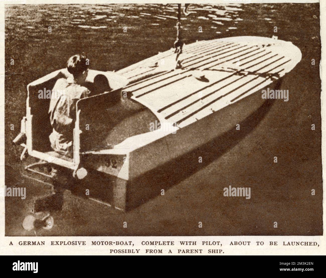 Deutsches Sprengmotorboot; Zweiter Weltkrieg 1944 Stockfoto