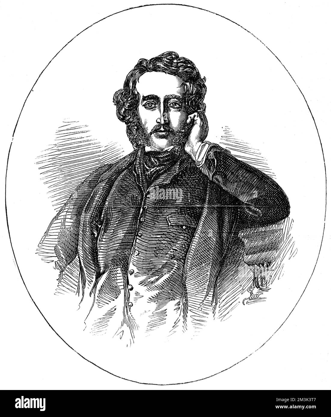 Sir Edward Bulwer Lytton (1803-1873), britischer Politiker, Dichter und Schriftsteller, wurde 1856 als Lord Rector der Universität Glasgow abgebildet. 1856 Stockfoto