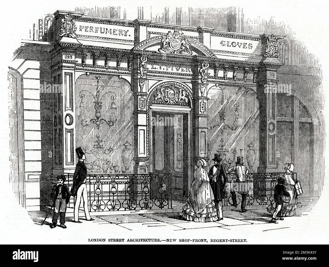 Regent Street Shop Front, London 1846 Stockfoto
