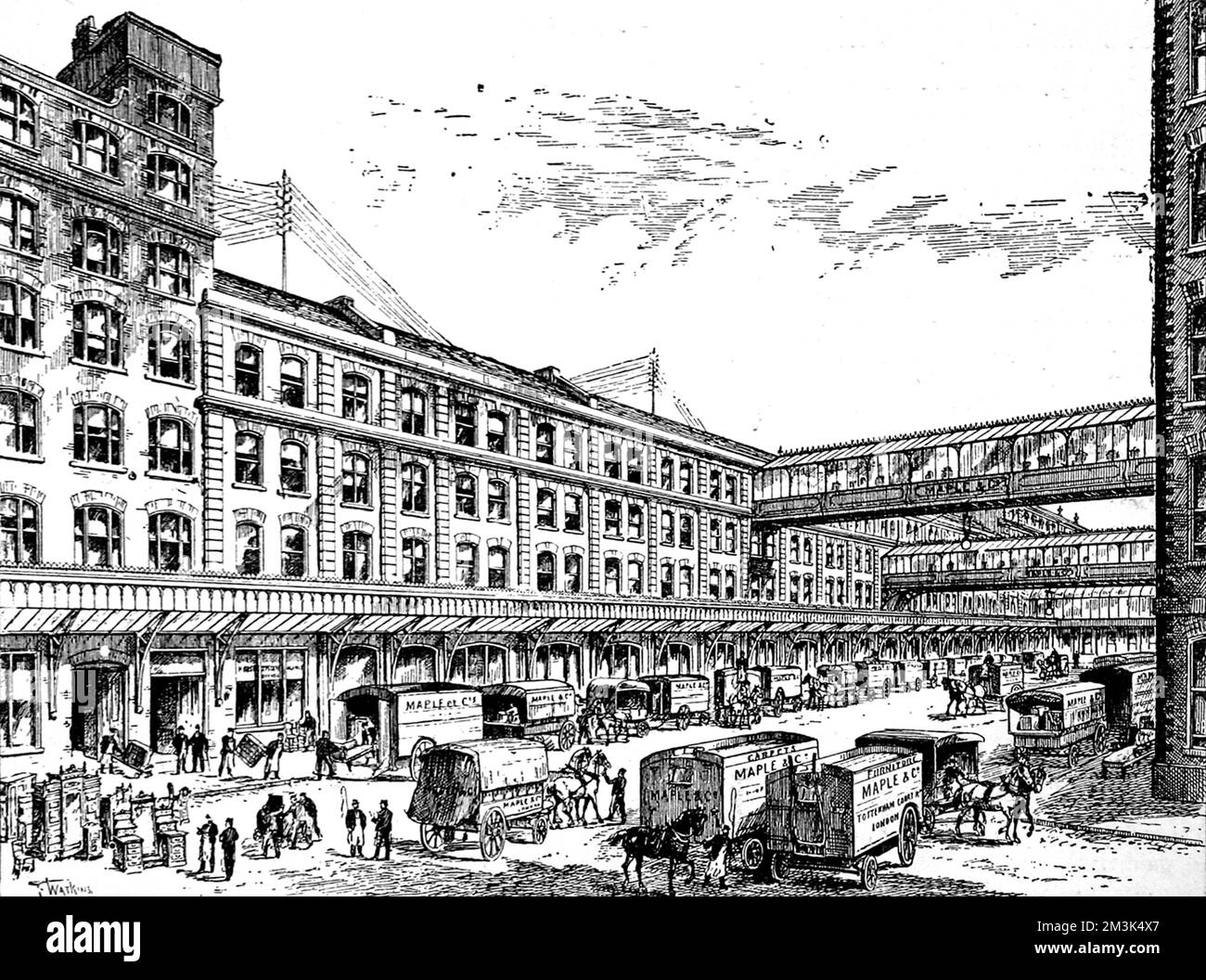 Maple & Company Show Rooms, London 1893 Stockfoto