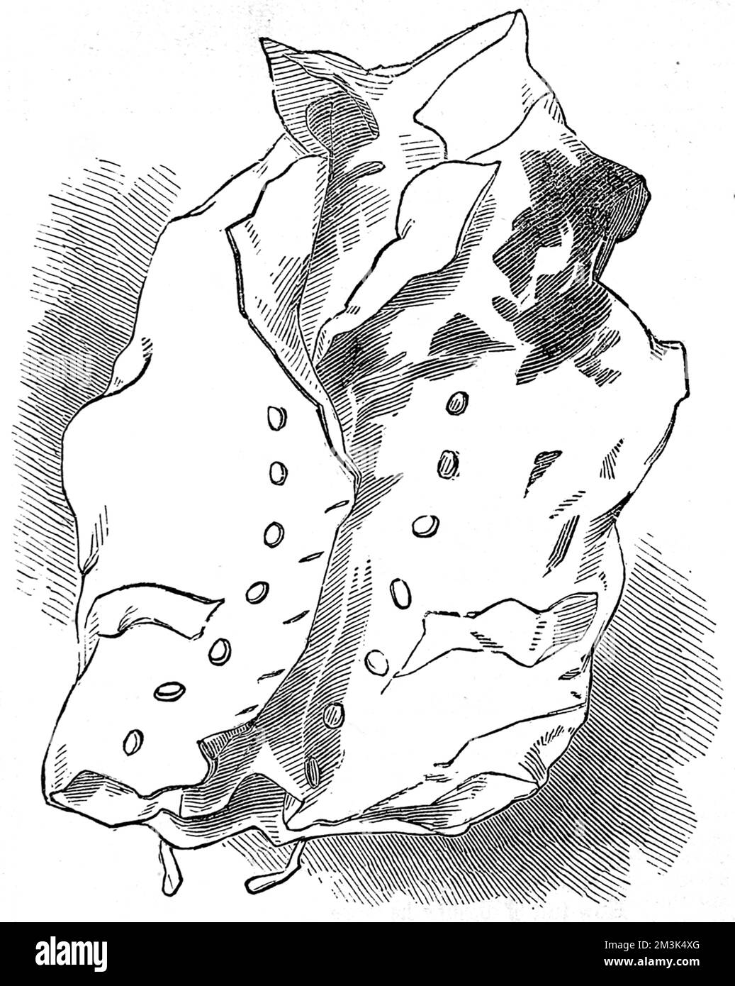 Relikt von Nelson. Es ist die Weste, die er bei der Schlacht von Trafalgar 1805 trug. 1845 Stockfoto