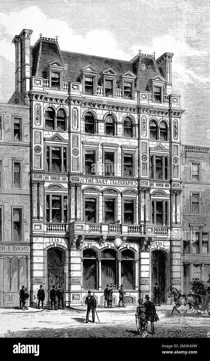 Daily Telegraph Büros, Fleet Street 1882 Stockfoto