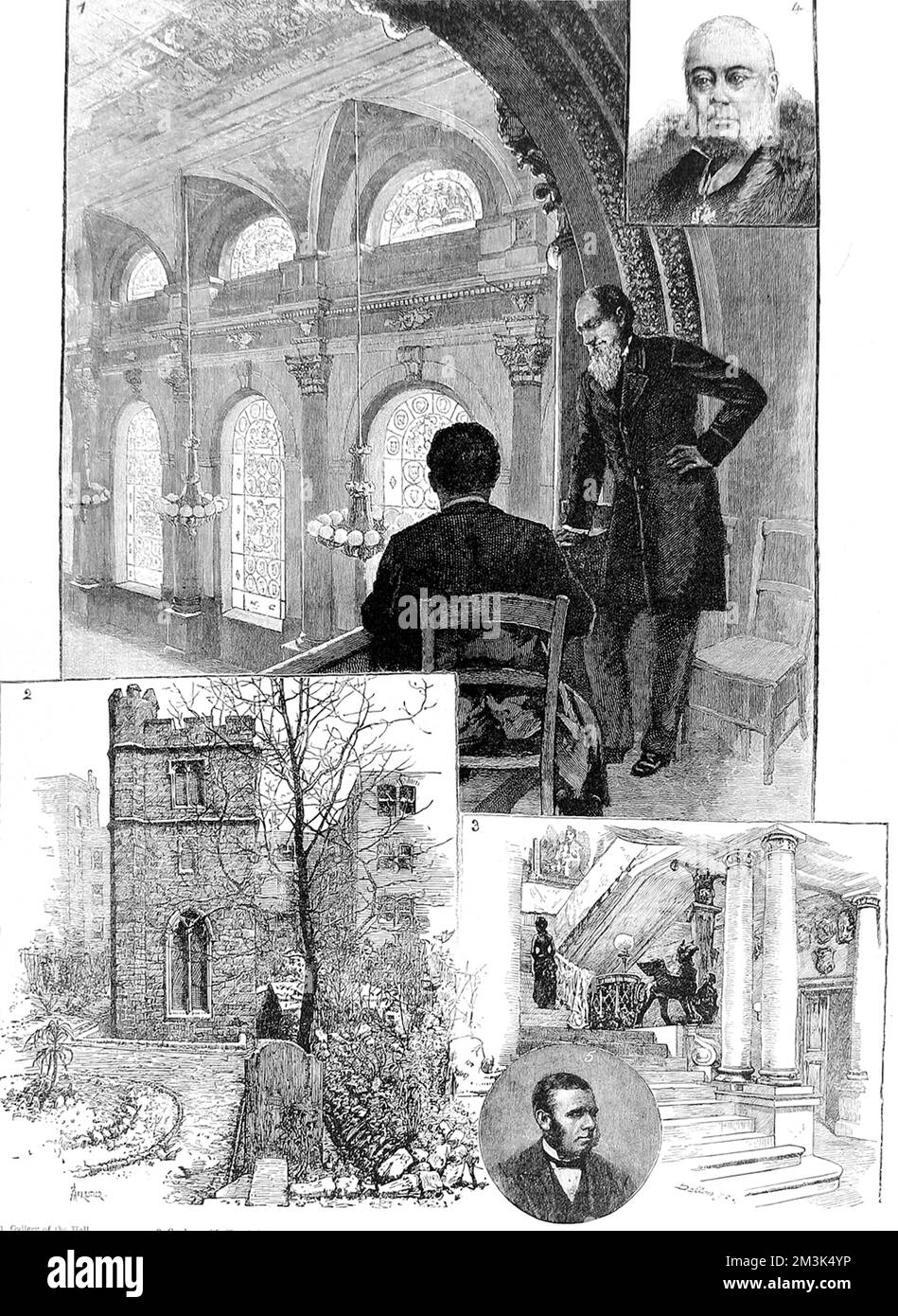 Eine Reihe von Szenen, die mit der ClothWorkers' Company, einer der London City Guilds, in Verbindung stehen. Stockfoto
