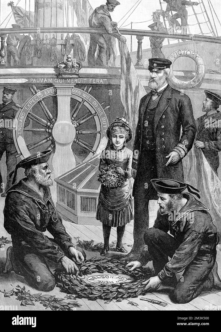 Zum Jahrestag von Trafalgar an Bord von „Victory“ in Portsmout Stockfoto