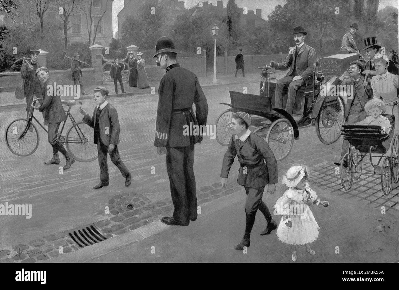 Der erste Wagen Englands Stockfoto