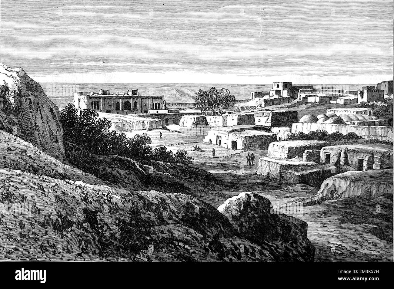 Das Fort Khelat-i-Ghilzai, Afghanistan 1880 Stockfoto