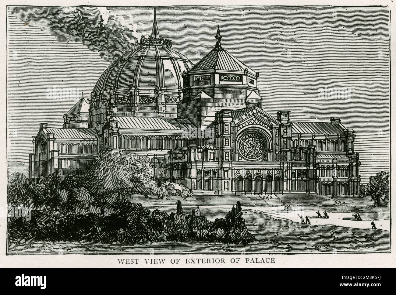 Die Verbrennung des Alexandra-Palastes 1873 Stockfoto