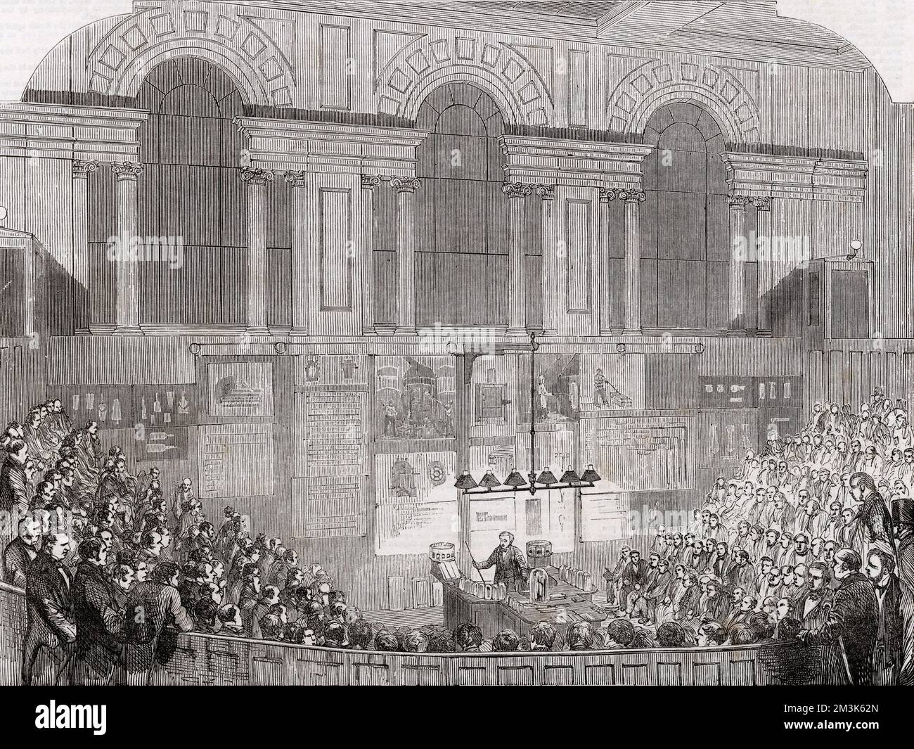 Vortrag im Museum of Practical Geology, London, 1852. Stockfoto