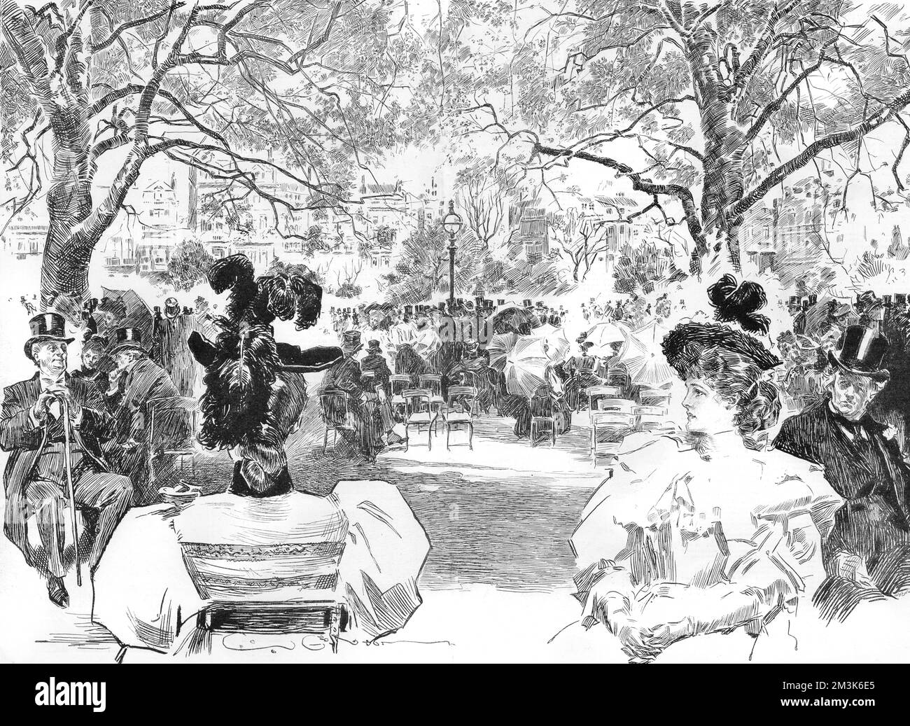 Hyde Park, während London, während der Sommersaison. Titel: "The Season in London: In Hyde Park am Nachmittag". Datum: 1897 Stockfoto