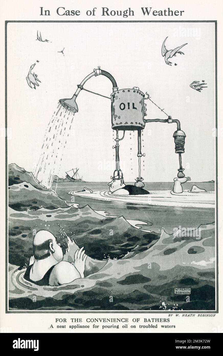 Im Falle von rauem Wetter von William Heath Robinson Stockfoto