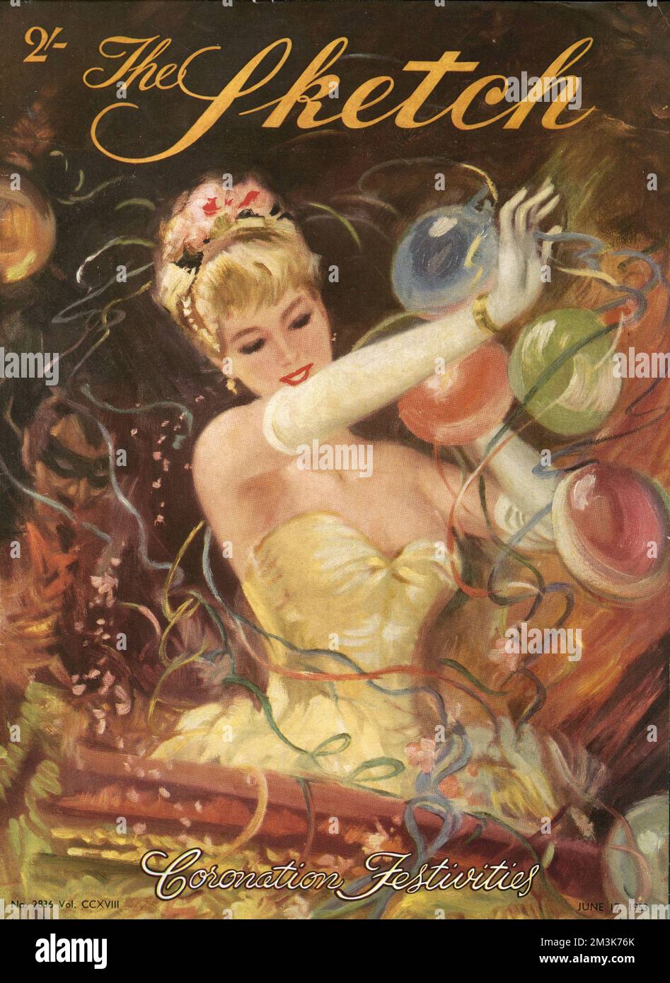 Titelseite der Sketch Krönungsfeier Stockfoto