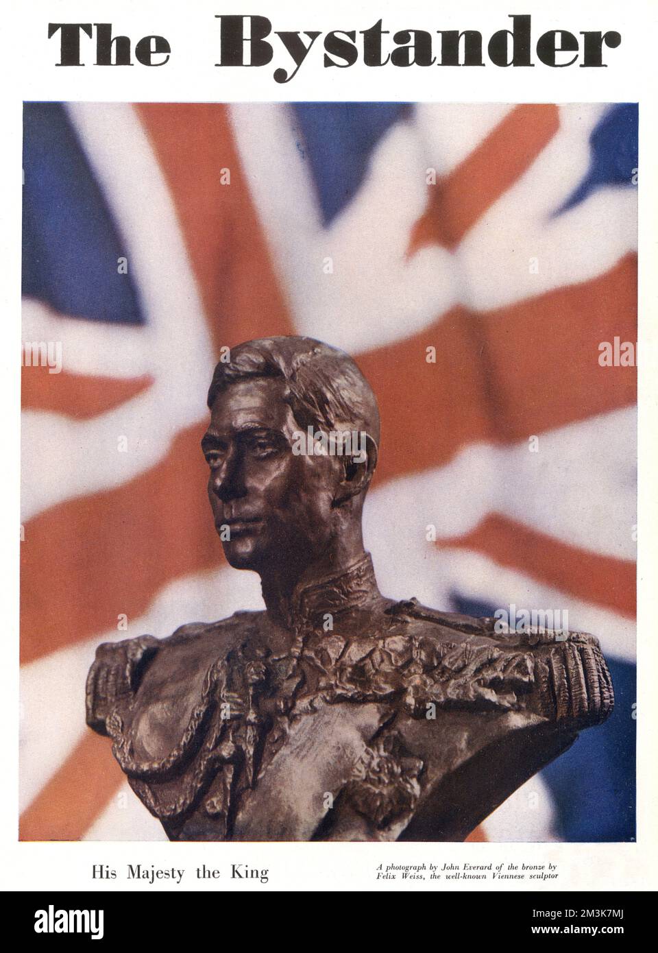 Ein Titelbild, das eine Büste von König Georg VI. Zeigt Stockfoto