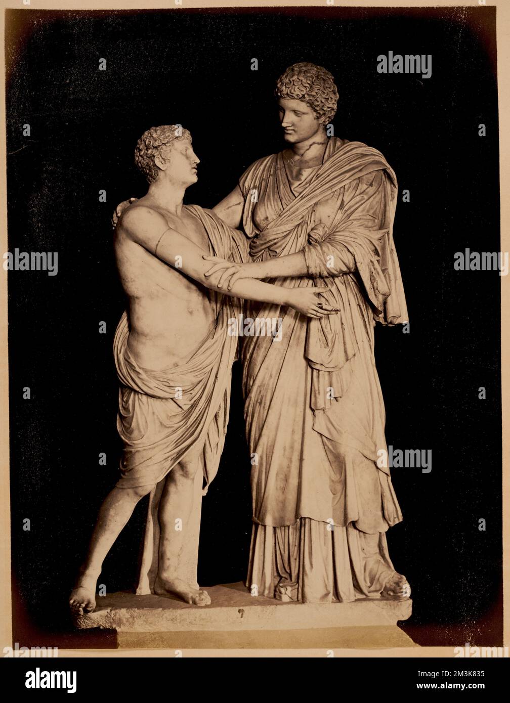 Orestes & Electra, Antiquitäten, Skulptur, elektrogriechische mythologische Figur, Orestes, König von Argos mythologischer Charakter. Nicholas Catsimpoolas Kollektion Stockfoto