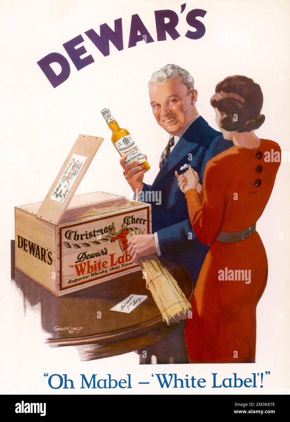 WERBUNG FÜR DEWAR'S WHISKY Stockfoto