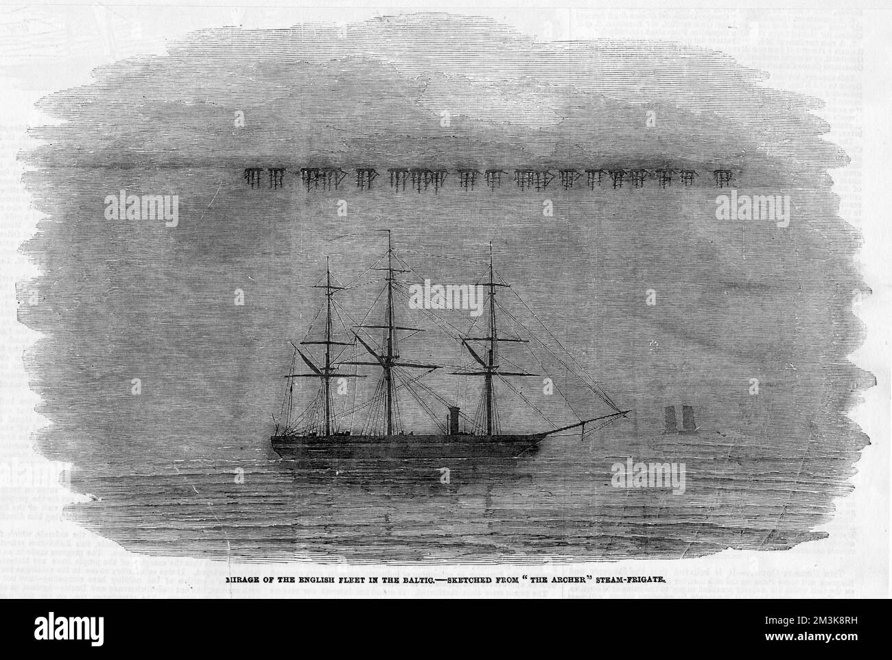 MIRAGE IN DER OSTSEE Stockfoto