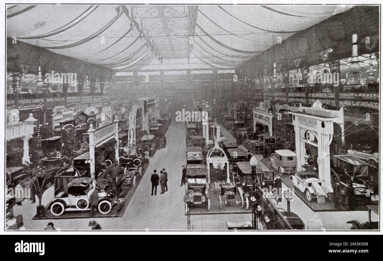 Motoring Show bei Olympia 1910 Stockfoto