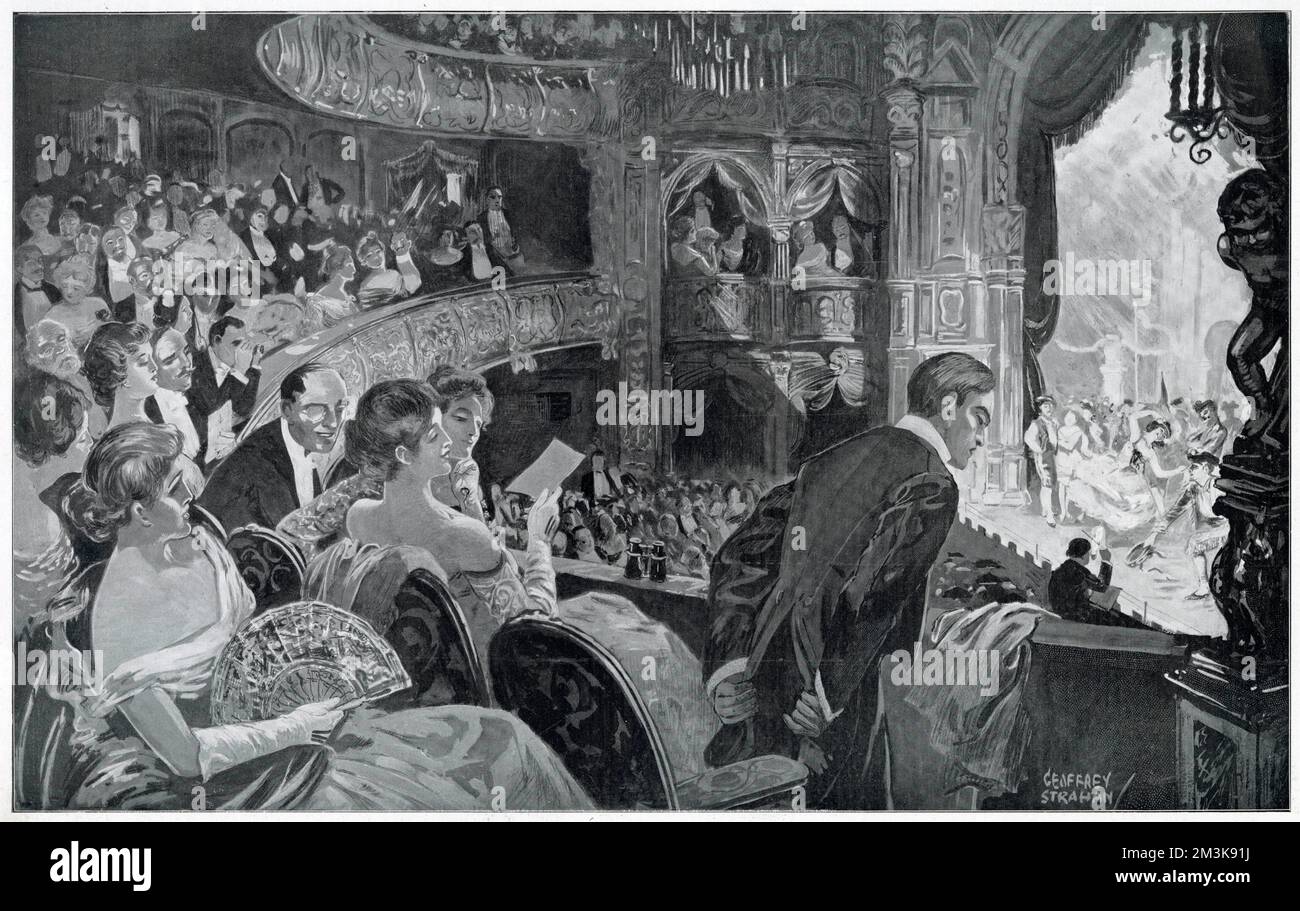 Theaterpublikum 1905 Stockfoto