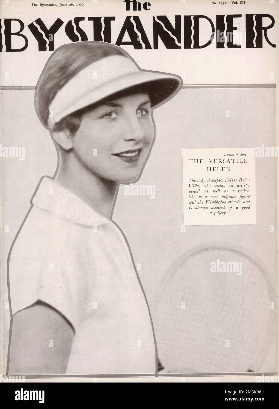 HELEN WILL MOODY American Tennisspielerin und achtmal Wimbledon-Sieger. Der Spitzname „Little Miss Poker Face“, aber ein großer Favorit für Zuschauer! Datum: 1905 - 1998 Stockfoto