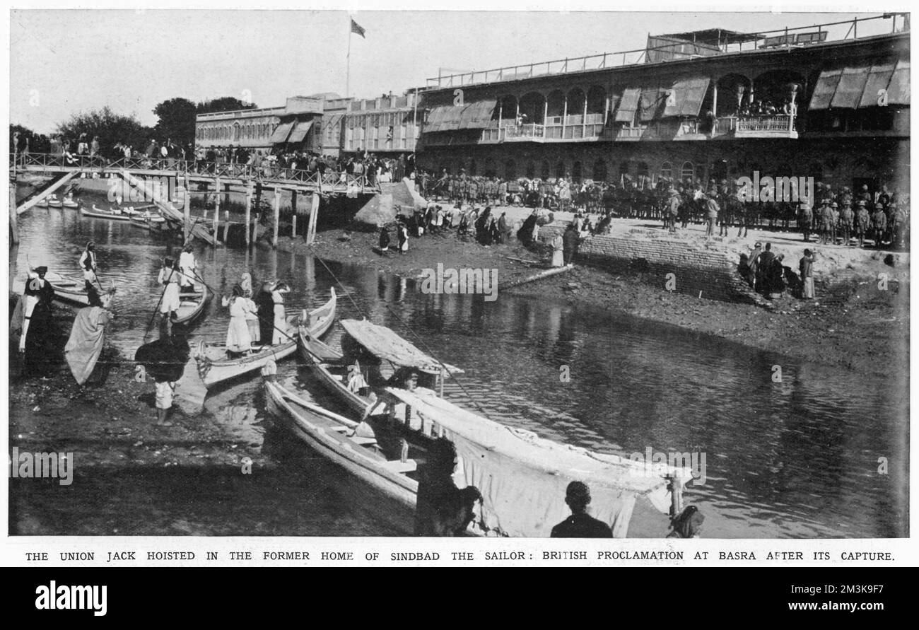 BASRA EROBERTE DEN ERSTEN WELTKRIEG Stockfoto