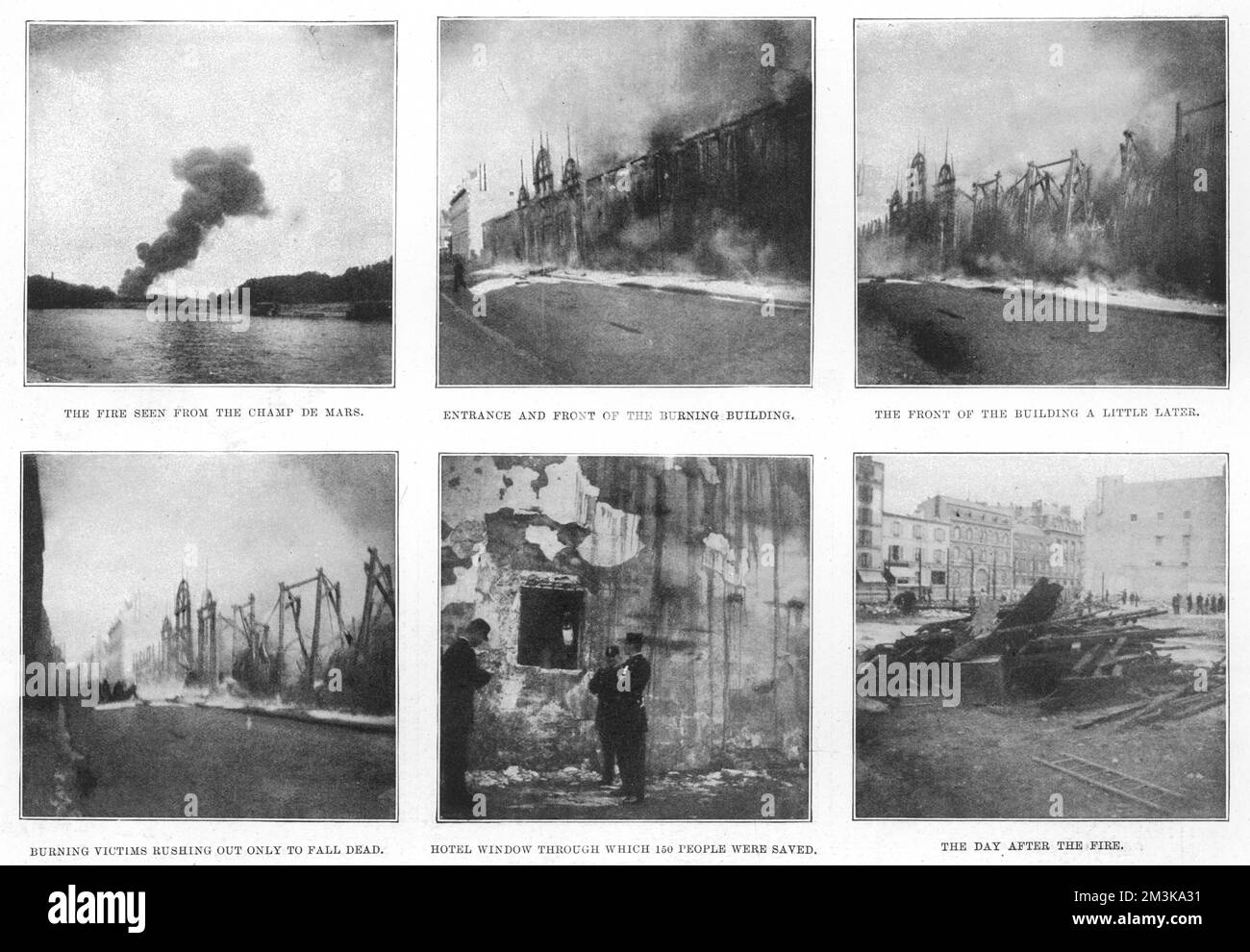 BRAND IN PARIS 1897 Stockfoto