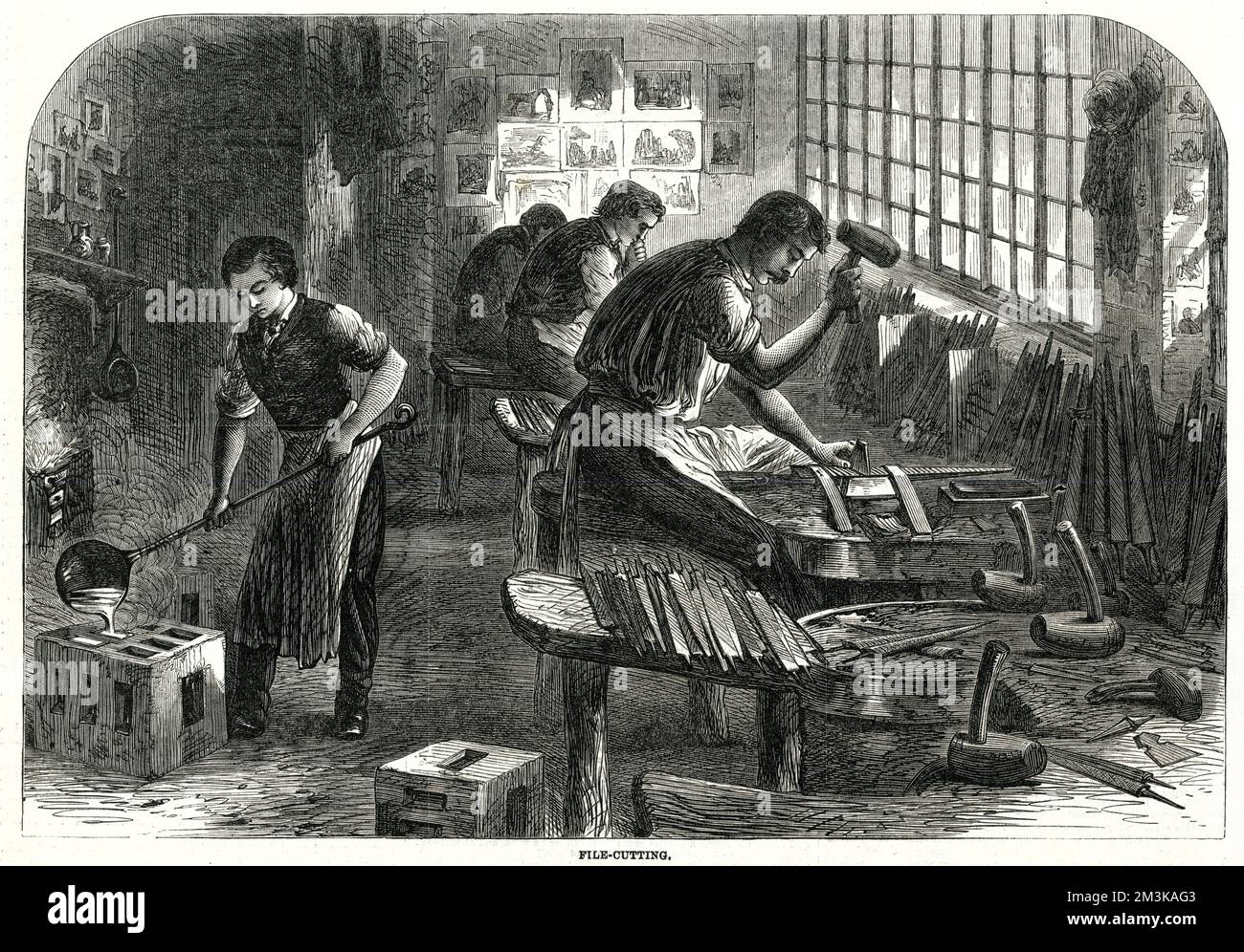 Sheffield Steel produziert 1866 Stockfoto