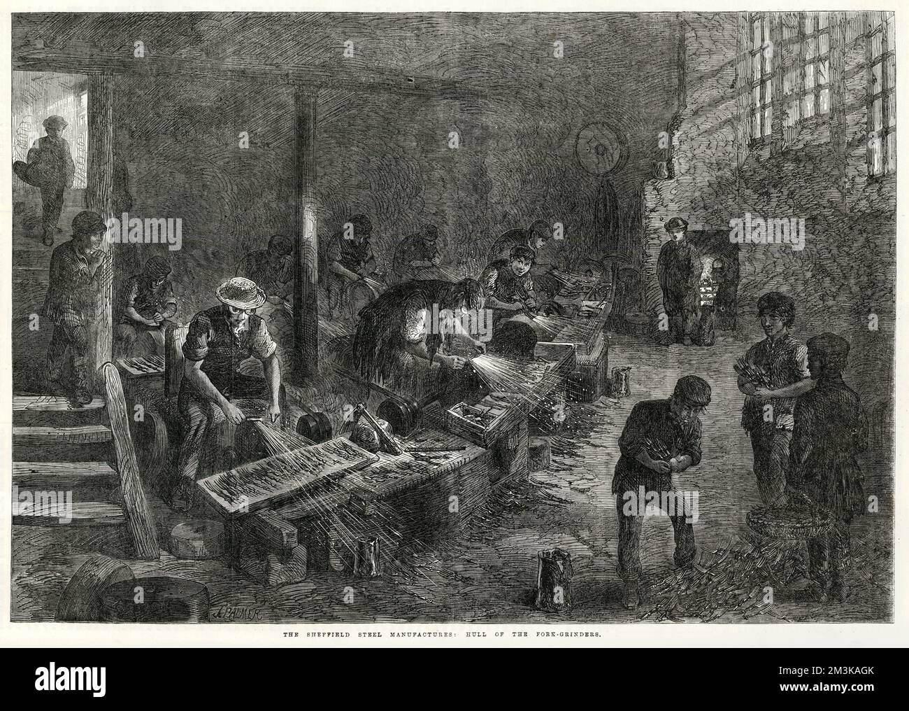 Sheffield Steel produziert 1866 Stockfoto
