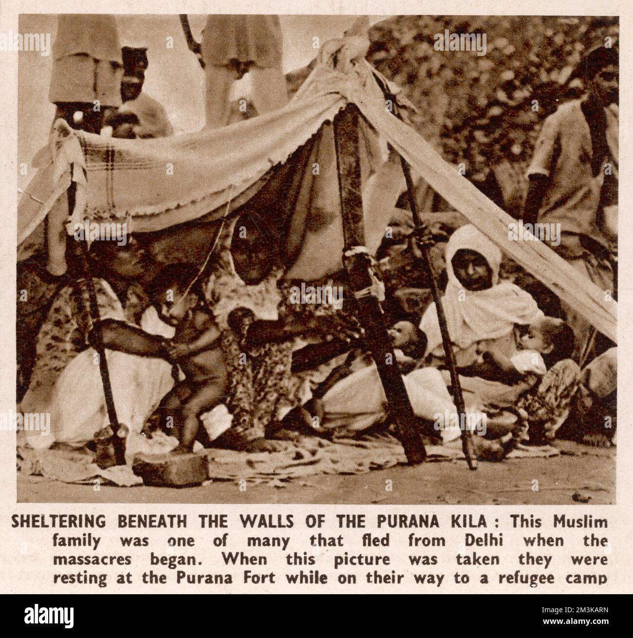 Einsamer Soldat Wachen Kreuzung in Delhi - Teilung in Indien Stockfoto