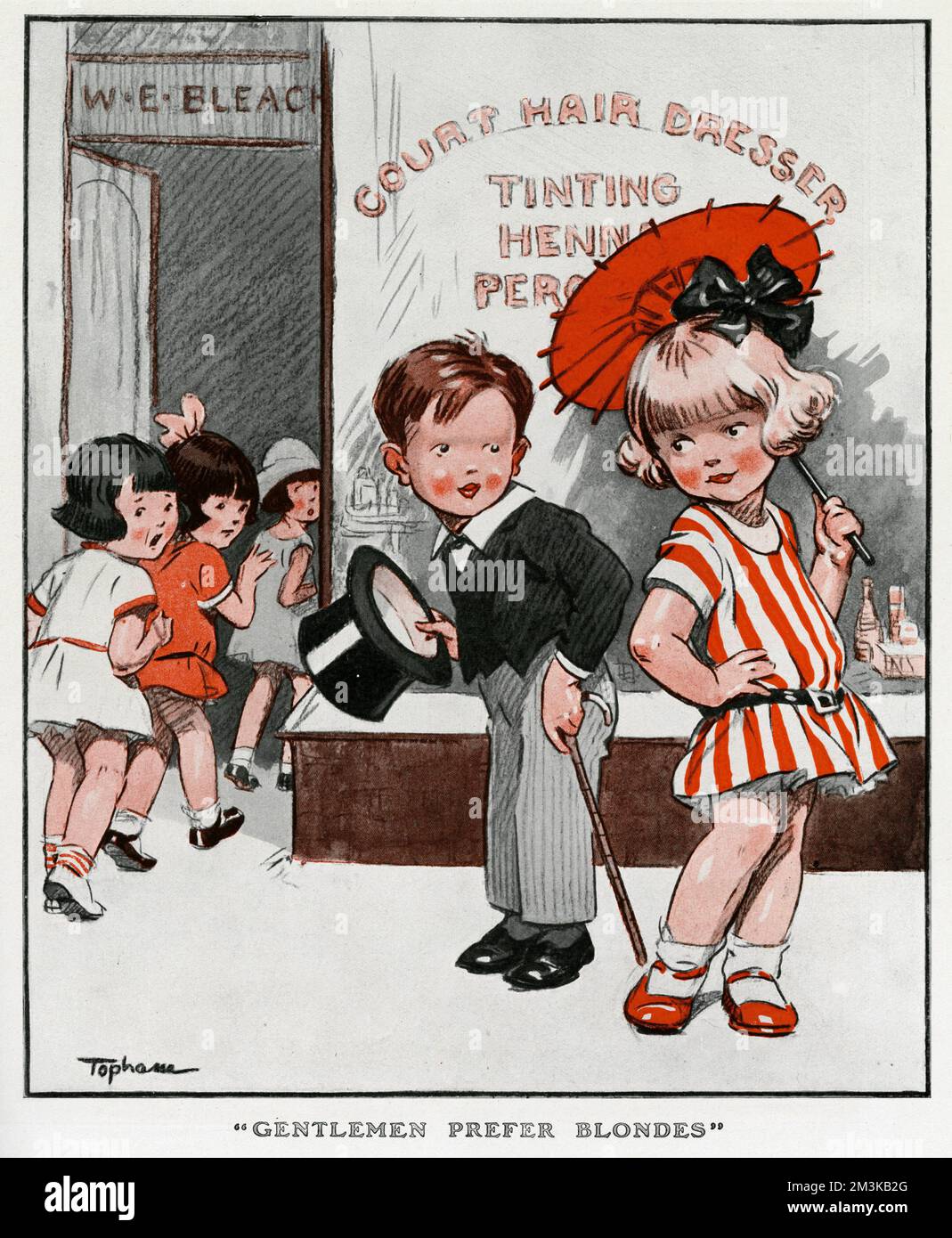 Meine Herren bevorzugen Blondinen Stockfoto