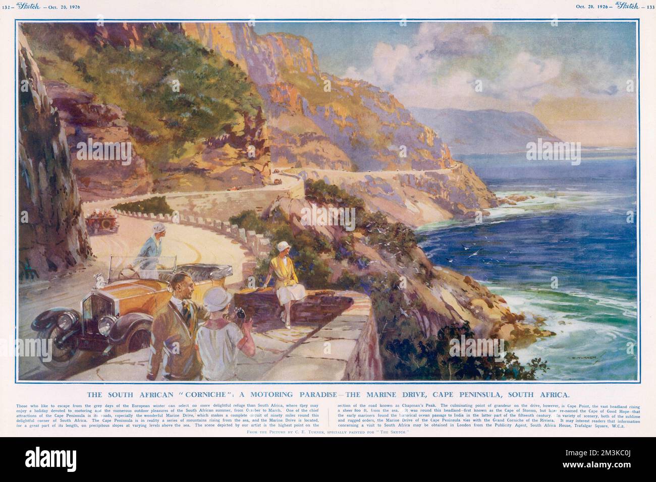 Der Marine Drive, Kap-Halbinsel, Südafrika Stockfoto