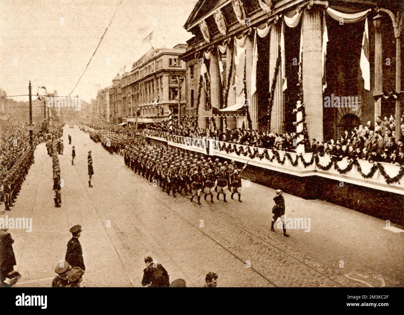 Die Republik Irland verkündete: Salutierung des GPO Stockfoto