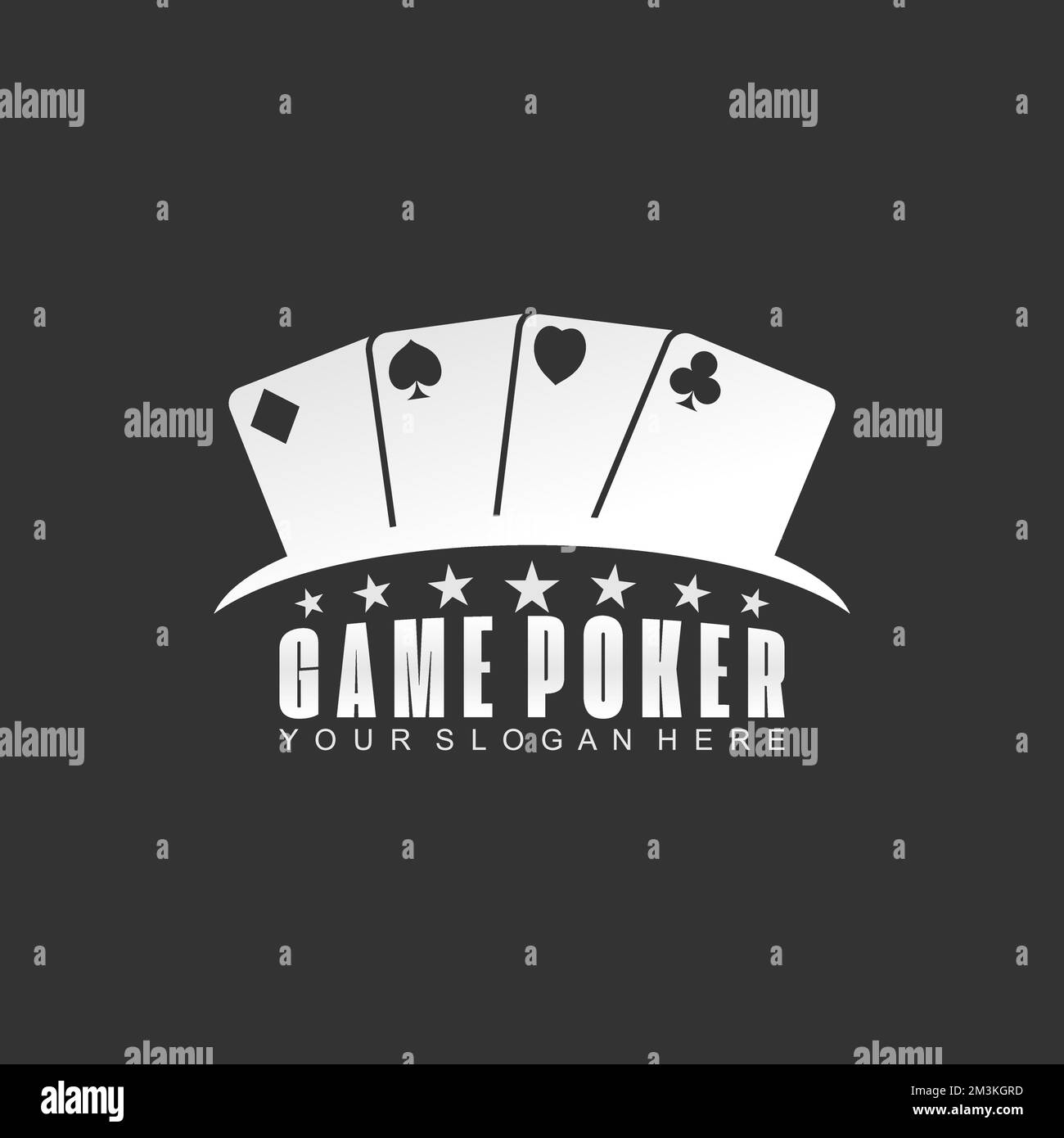 Spielkarte Bild Grafiksymbol Logo Design abstraktes Konzept Vektormaterial. Kann als Symbol für Pokerspiele oder Sport verwendet werden Stock Vektor