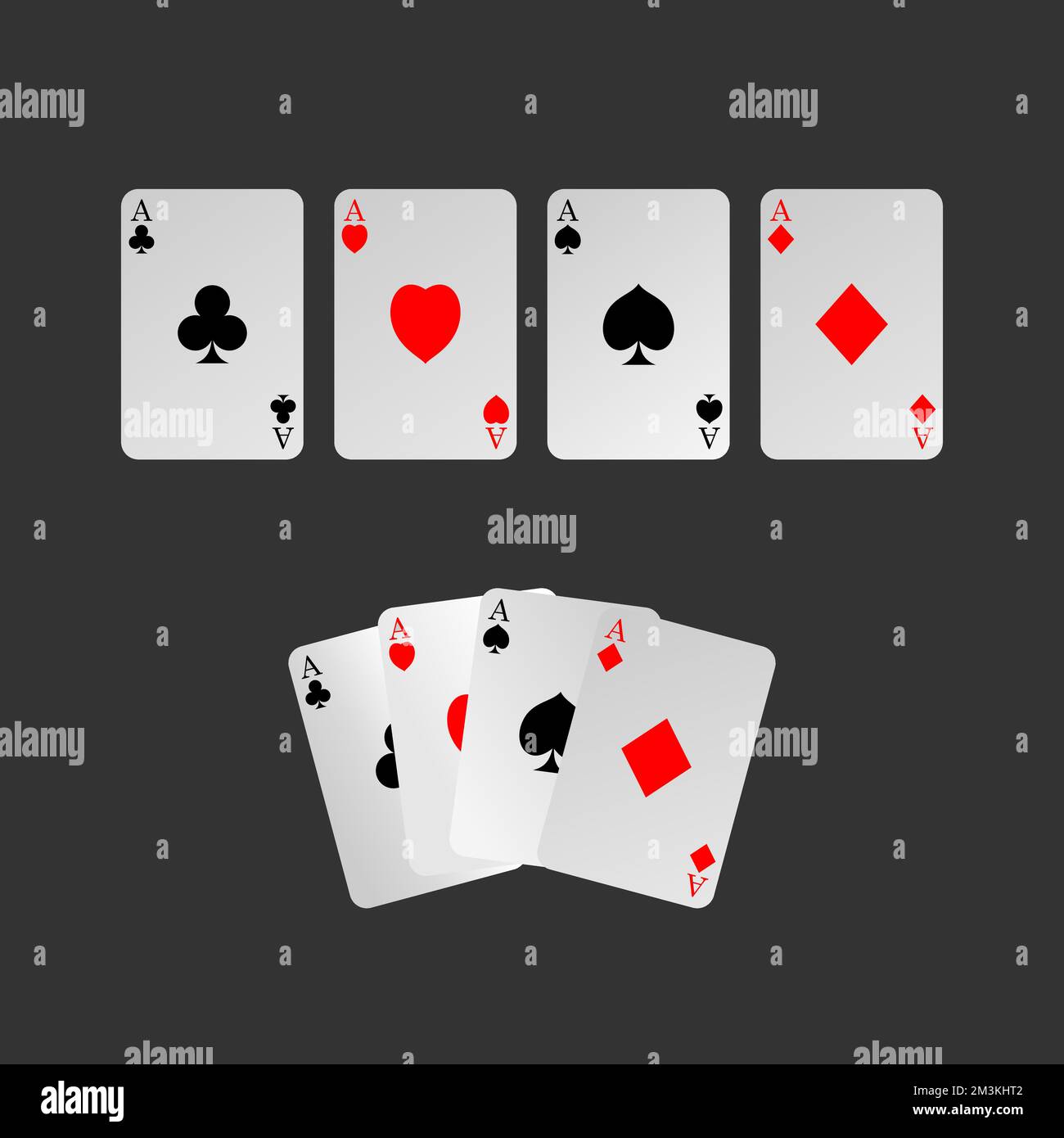 Vier Arten von Ace Card Bild Grafiksymbol Logo Design abstraktes Konzept Vektormaterial. Kann als Symbol im Zusammenhang mit Glücksspielen oder Spielen verwendet werden Stock Vektor Vier Arten von Ace Card Bild Grafiksymbol Logo Design abstraktes Konzept Vektormaterial. Kann als Symbol im Zusammenhang mit Glücksspielen oder Spielen verwendet werden Stock Vektor