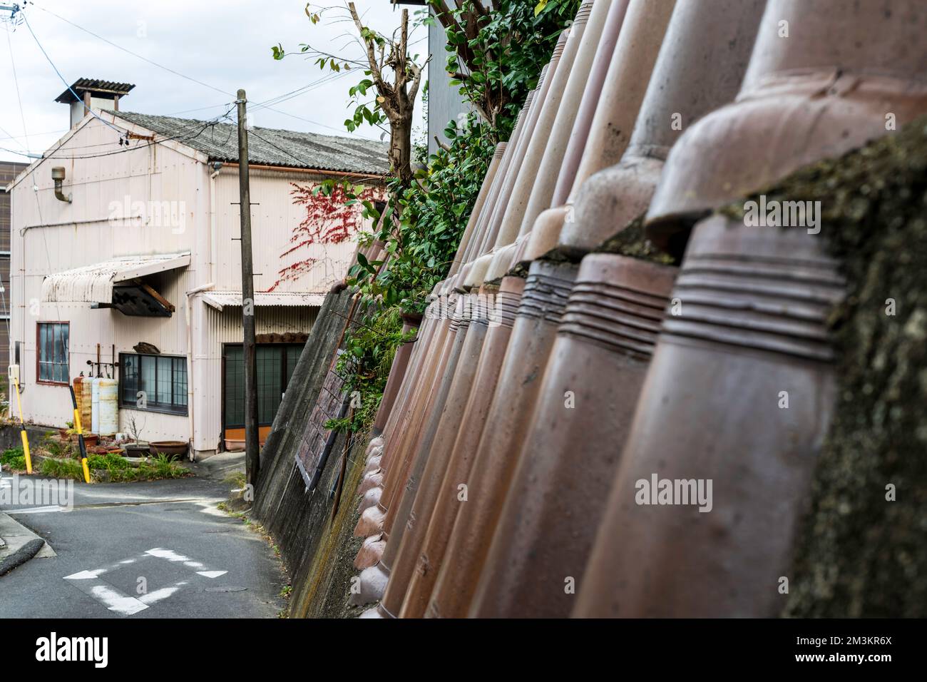 Töpferpfad in Tokoname, Aichi, Japan Stockfoto