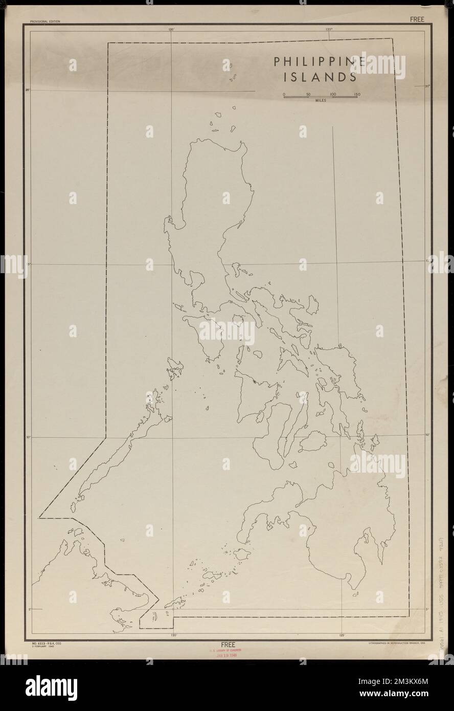 Philippinen : [Outline map] , Philippinen, Maps, Outline Maps Norman B. Leventhal Map Center Collection Stockfoto