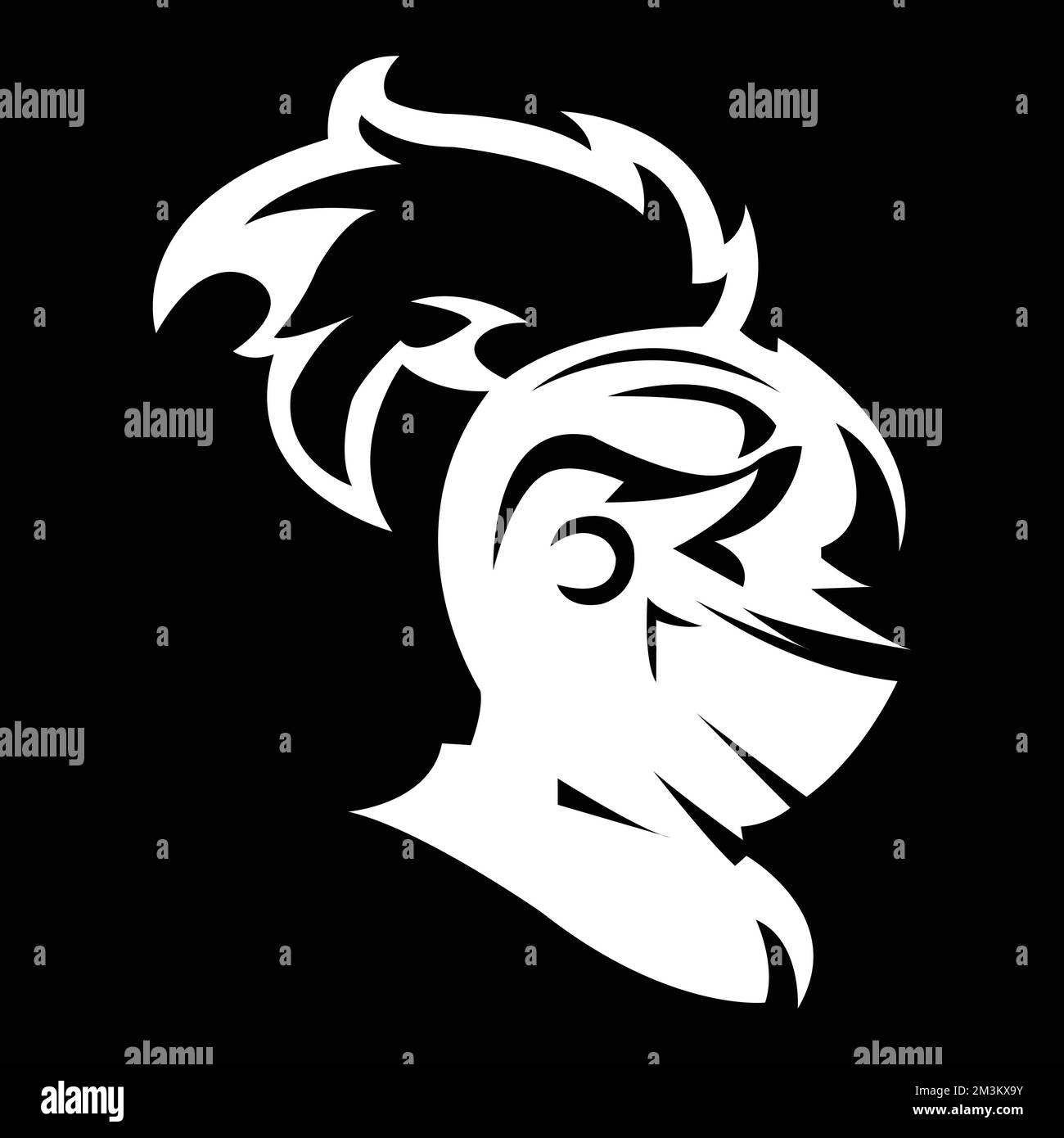 Spartan Warrior Squad Maskottchen eport Logo Design Vector.EPS 10 Stock Vektor