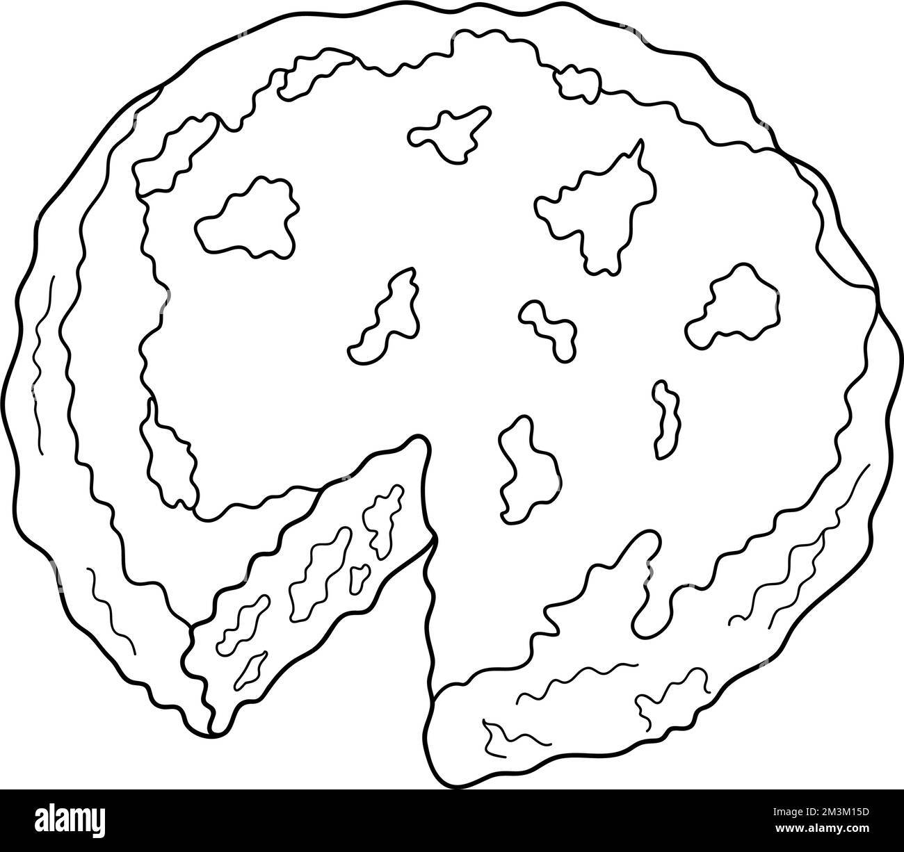 Patatnik oder Patetnik ist ein Kartoffelgericht. Bulgarisches traditionelles Essen. Handgezeichnete Vektordarstellung. Designelement für Menü-Café, Bistro, Restaurant. Stock Vektor