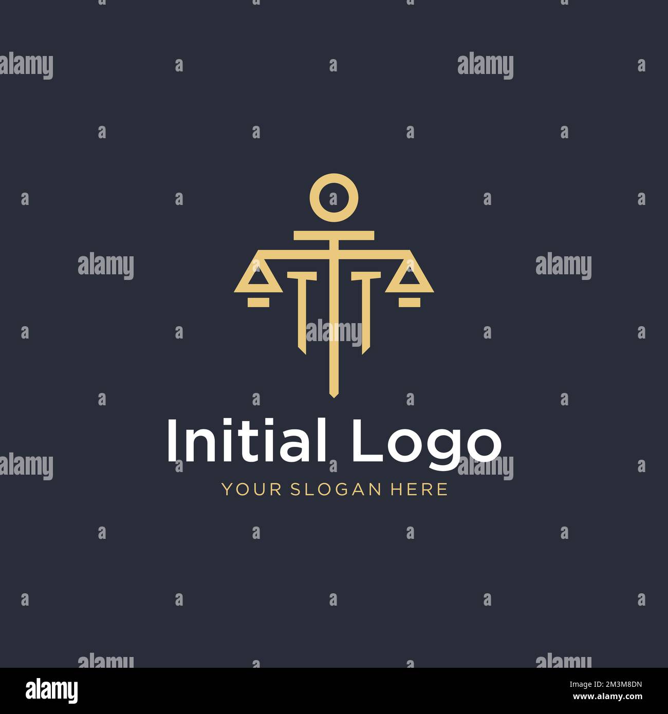 TT ursprüngliches Monogramm-Logo mit maßstabsgetreuen und säulenförmigen Designideen Stock Vektor