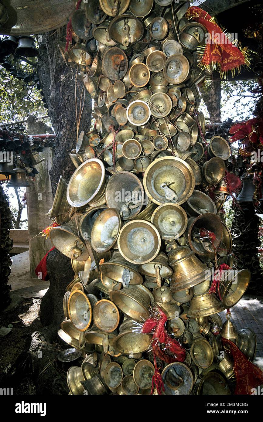 Golu Devta Temple Bells, Chitai, Almora, Kumaon, Uttarakhand, Indien Stockfoto
