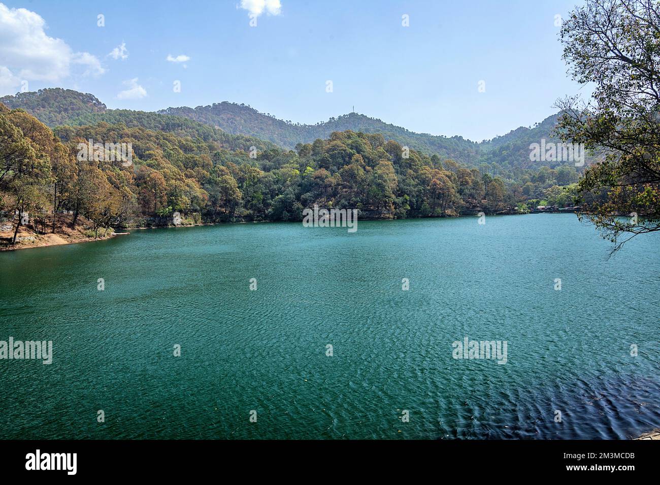 Sattal See, Sat Tal See, Bhimtal, Nainital, Uttarakhand, Indien Stockfoto