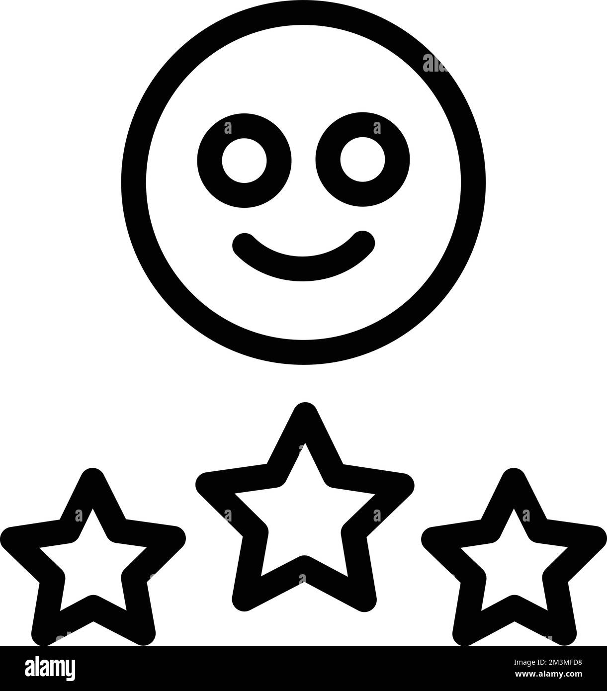 Gestaltung Des Symbols Für Die Darstellungslinie Des Zufriedenheitsvektors Stock Vektor