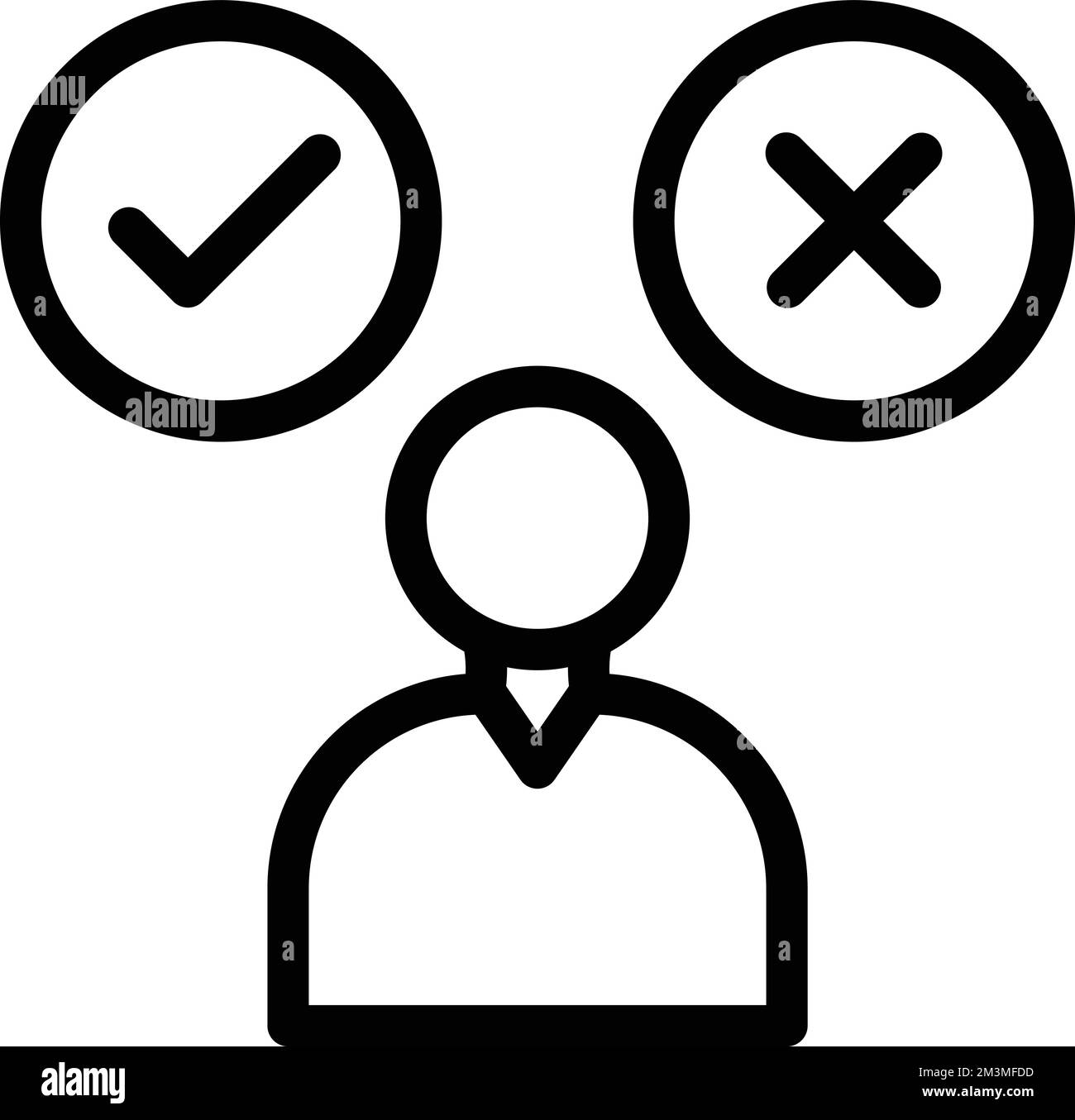 Decision Making Vector Illustration Line Icon Design Stock Vektor