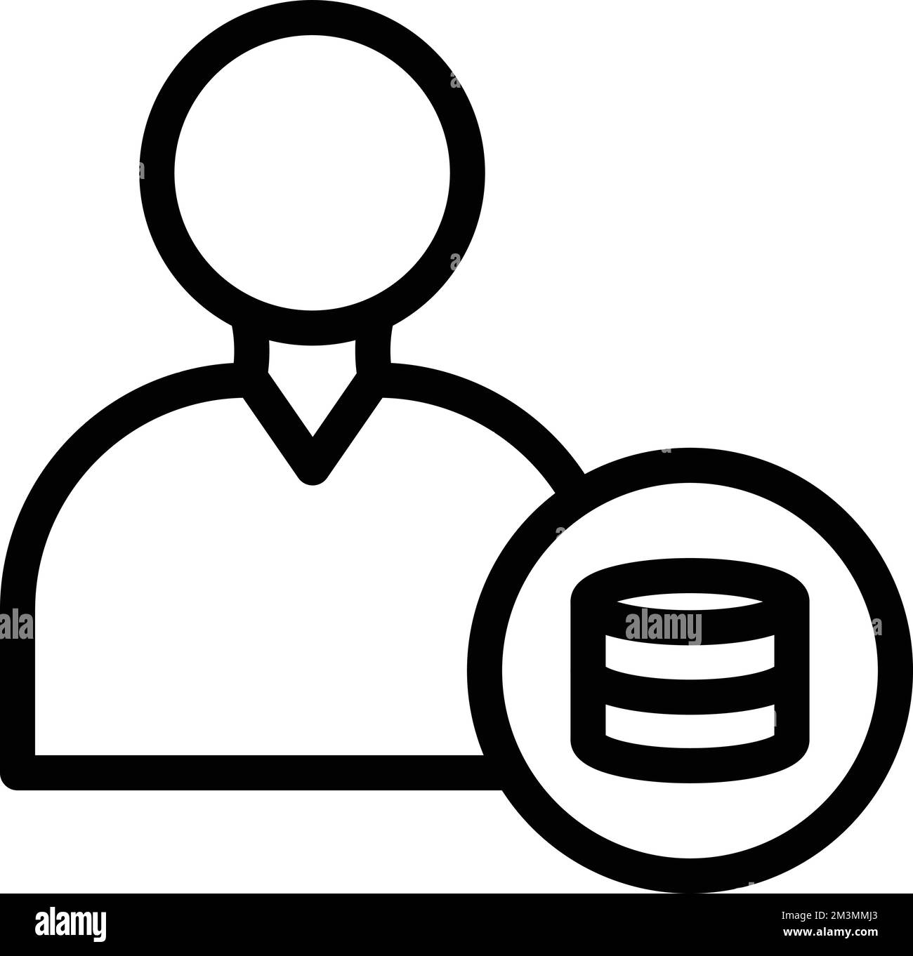 Design Des Symbols Für Vektor-Darstellungslinie Für Datenwissenschaftler Stock Vektor