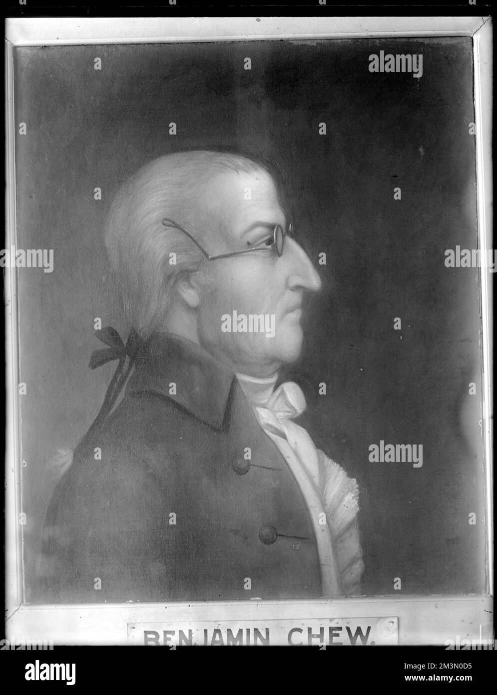 Portrait, Benjamin Chew von James R. Lambdin, Portrait Gemälde, Anwälte, Chew, Benjamin, 1722-1810. Frank Cousins Glass Plate Negatives Collection Stockfoto
